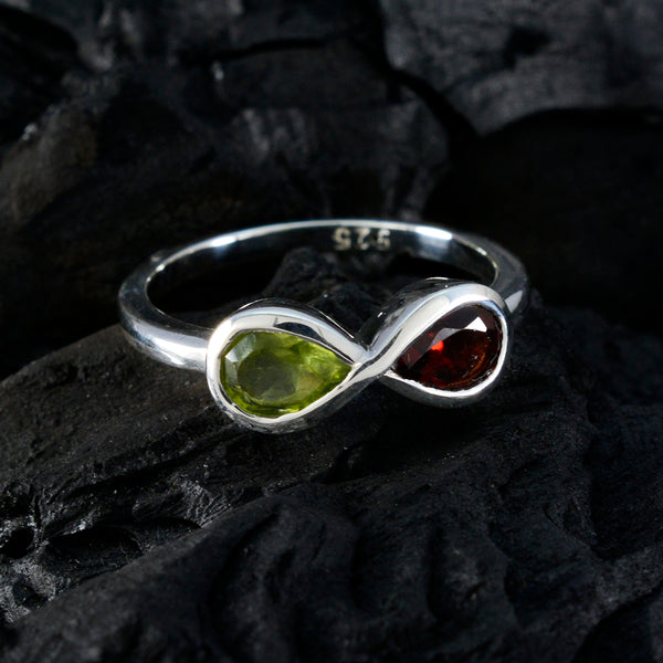 Multi Stone Toi et Moi American 925 Silver multicolor Gemstone Dainty Contemporary Ring Jewelry