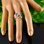 Multi Stone Penta French 925 Silver multicolor Gemstones Eye catching Modern Ring Jewellery