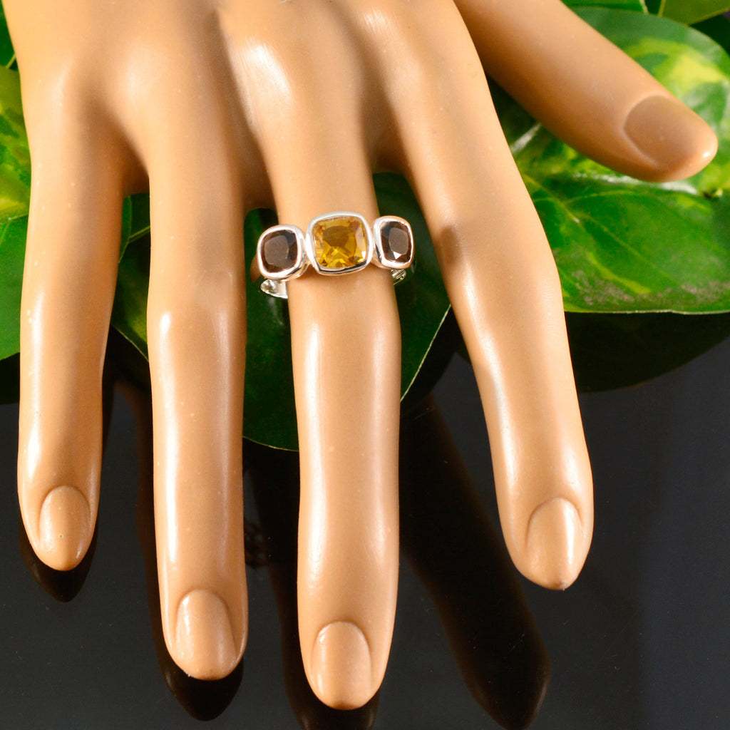 Multi Stone Trilogy Russian 925 Sterling Silver multicolor Gemstone Slim Fairytale Ring Jewellery