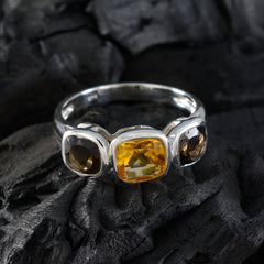 Multi Stone Trilogy Russian 925 Sterling Silver multicolor Gemstone Slim Fairytale Ring Jewellery