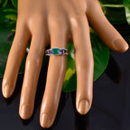 Multi Stone Penta Korean Sterling Silver multicolor Gems Delicate Fairytale Ring Jewellery