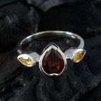 Multi Stone Trilogy Turkish Silver multicolor Gemstone Dainty Graceful Ring Jewelry