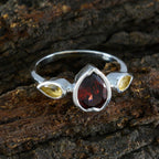 Multi Stone Trilogy Turkish Silver multicolor Gemstone Dainty Graceful Ring Jewelry