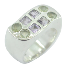 Multi Stone octa Spanish 92.5 Silver multicolor Gemstone Chunky Cocktail Ring Jewellery