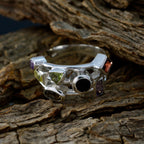 Multi Stone multiple African Silver multicolor Gemstone Versatile Cocktail Ring Jewelry