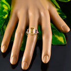 Multi Stone Trilogy French 925 Silver multicolor Gemstone Featherlight Cultural Ring Jewellery