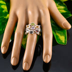 Multi Stone multiple German 925 Silver multicolor Gemstone Eye catching Cocktail Ring Jewellery