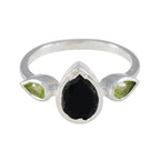 Multi Stone Trilogy Korean 925 Silver multicolor Gems Dainty Luxurious Ring Jewelry