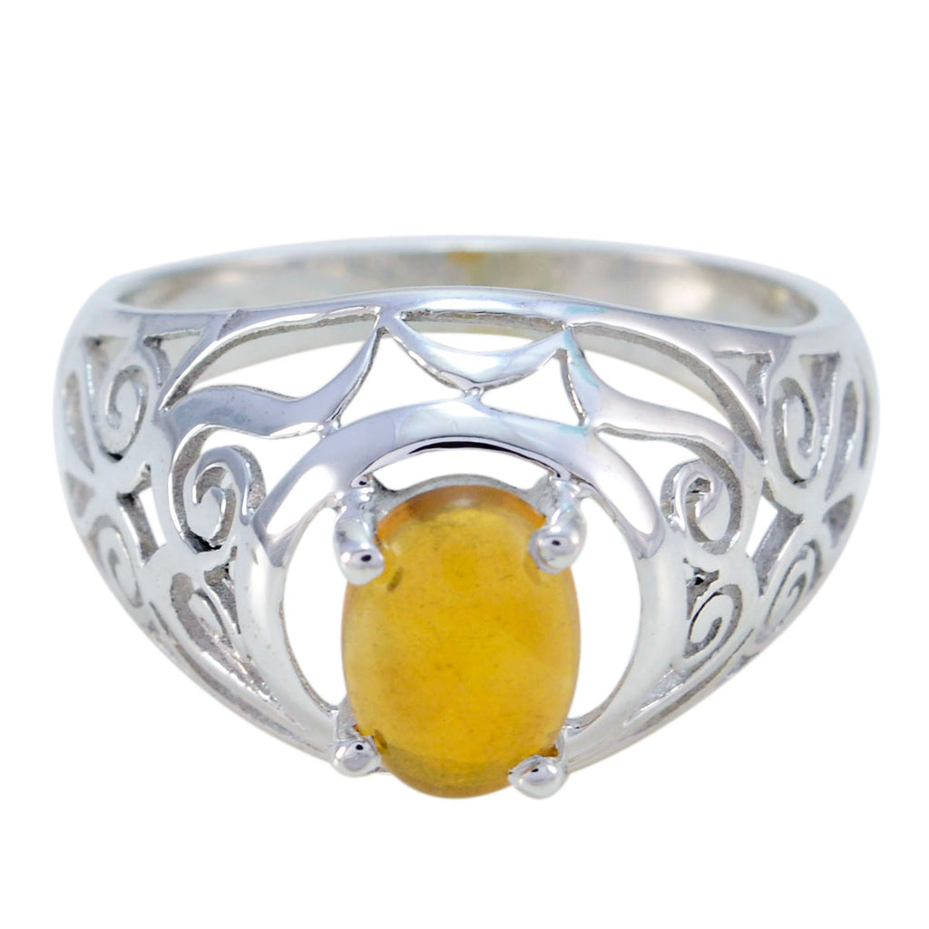 Opal Solitaire Spanish Silver Yellow Gems Featherlight Filigree Ring Jewellery