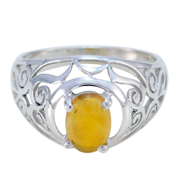 Opal Solitaire Spanish Silver Yellow Gems Featherlight Filigree Ring Jewellery