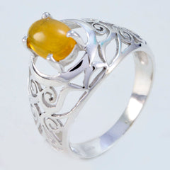 Opal Solitaire Spanish Silver Yellow Gems Featherlight Filigree Ring Jewellery