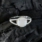 Created Opal Solitaire African 92.5 Silver White Gemstone Featherlight Modern Ring Jewelry