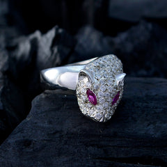 Pink CZ multiple American Sterling Silver Pink Gems Delicate Sophisticated Ring Jewellery