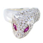 Pink CZ multiple American Sterling Silver Pink Gems Delicate Sophisticated Ring Jewellery