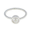 Pearl Solitaire Turkish 925 Silver White Gems Delicate Glamorous Ring Jewellery