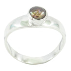 Pearl Solitaire Korean 925 Sterling Silver White Gemstone Whisper thin Fairytale Ring Jewellery