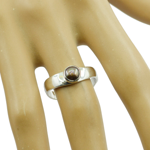 Pearl Solitaire Korean 925 Sterling Silver White Gemstone Whisper thin Fairytale Ring Jewellery