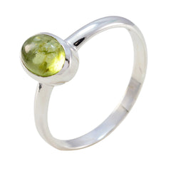 Peridot Solitaire American 92.5 Silver Green Gemstones Delicate Feminine Ring Jewelry