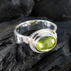 Peridot Solitaire Moroccan 925 Sterling Silver Green Gemstones Classic Luxurious Ring Jewelry