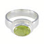 Peridot Solitaire Moroccan 925 Sterling Silver Green Gemstones Classic Luxurious Ring Jewelry