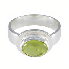 Peridot Solitaire Moroccan 925 Sterling Silver Green Gemstones Classic Luxurious Ring Jewelry