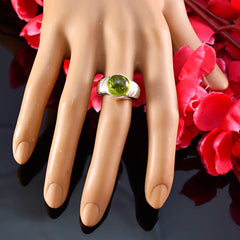 Peridot Solitaire Moroccan Sterling Silver Green Gemstone Versatile Luxurious Ring Jewelry