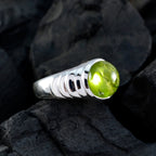Peridot Solitaire Moroccan Sterling Silver Green Gemstone Versatile Luxurious Ring Jewelry