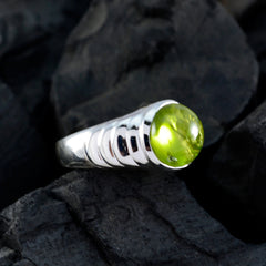 Peridot Solitaire Moroccan Sterling Silver Green Gemstone Versatile Luxurious Ring Jewelry