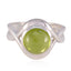 Peridot Solitaire Egyptian Silver Green Gemstone Mid weight Luxurious Ring Jewelry