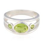Peridot Trilogy Indian 92.5 Silver Green Gemstones Tiny Trendy Ring Jewellery