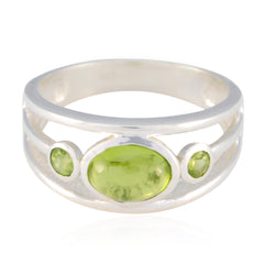 Peridot Trilogy Indian 92.5 Silver Green Gemstones Tiny Trendy Ring Jewellery