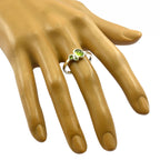 Peridot Trilogy Turkish Silver Green Gemstone Whisper thin Artisan Ring Jewellery