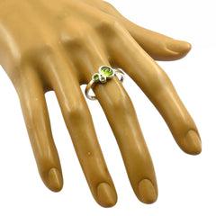 Peridot Trilogy Turkish Silver Green Gemstone Whisper thin Artisan Ring Jewellery