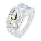 Peridot Solitaire Moroccan 92.5 Silver Green Gems Classic Romantic Ring Jewelry