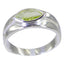 Peridot Solitaire African 925 Silver Green Gemstone Slim Modern Ring Jewelry