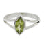 Peridot Solitaire Korean Silver Green Gemstone Dainty Geometric Ring Jewellery