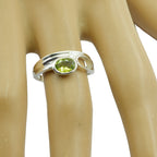 Peridot Solitaire German 92.5 Silver Green Gems Featherlight Artisan Ring Jewellery