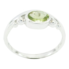Peridot Solitaire American 925 Sterling Silver Green Gemstones Delicate Sophisticated Ring Jewellery