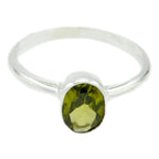 Peridot Solitaire Turkish 925 Sterling Silver Green Gemstones Delicate Sophisticated Ring Jewellery