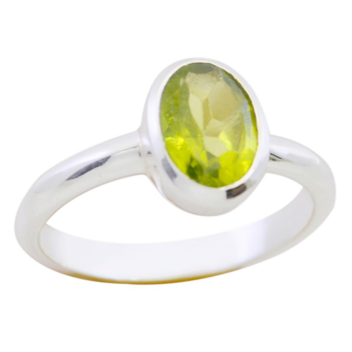 Peridot Solitaire Turkish 925 Sterling Silver Green Gemstones Delicate Sophisticated Ring Jewellery
