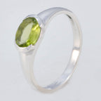 Peridot Solitaire Japanese Silver Green Gemstone Dainty Contemporary Ring Jewellery