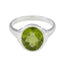 Peridot Solitaire African Silver Green Gems Minimal Traditional Ring Jewellery