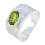 Peridot Solitaire Indian Silver Green Gemstone Essential  Art Deco Ring Jewelry
