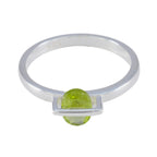 Peridot Solitaire Turkish Sterling Silver Green Gemstone Delicate Luxurious Ring Jewelry