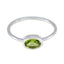 Peridot Solitaire Korean 925 Silver Green Gems Elegant  Romantic Ring Jewellery