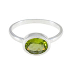 Peridot Solitaire Turkish 925 Silvers Green Gemstones Dainty Abstract Ring Jewellery