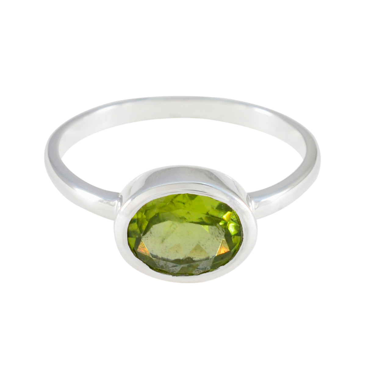 Peridot Solitaire Turkish 925 Silvers Green Gemstones Dainty Abstract Ring Jewellery
