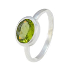 Peridot Solitaire Turkish 925 Silvers Green Gemstones Dainty Abstract Ring Jewellery
