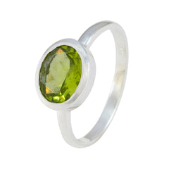 Peridot Solitaire Turkish 925 Silvers Green Gemstones Dainty Abstract Ring Jewellery