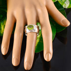 Peridot Solitaire Spanish 925 Silver Green Gemstone Edgy Heritage Ring Jewelry